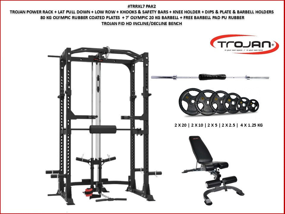 Trojan TRXL7 Power Rack + Lat Pull Down Pak 2