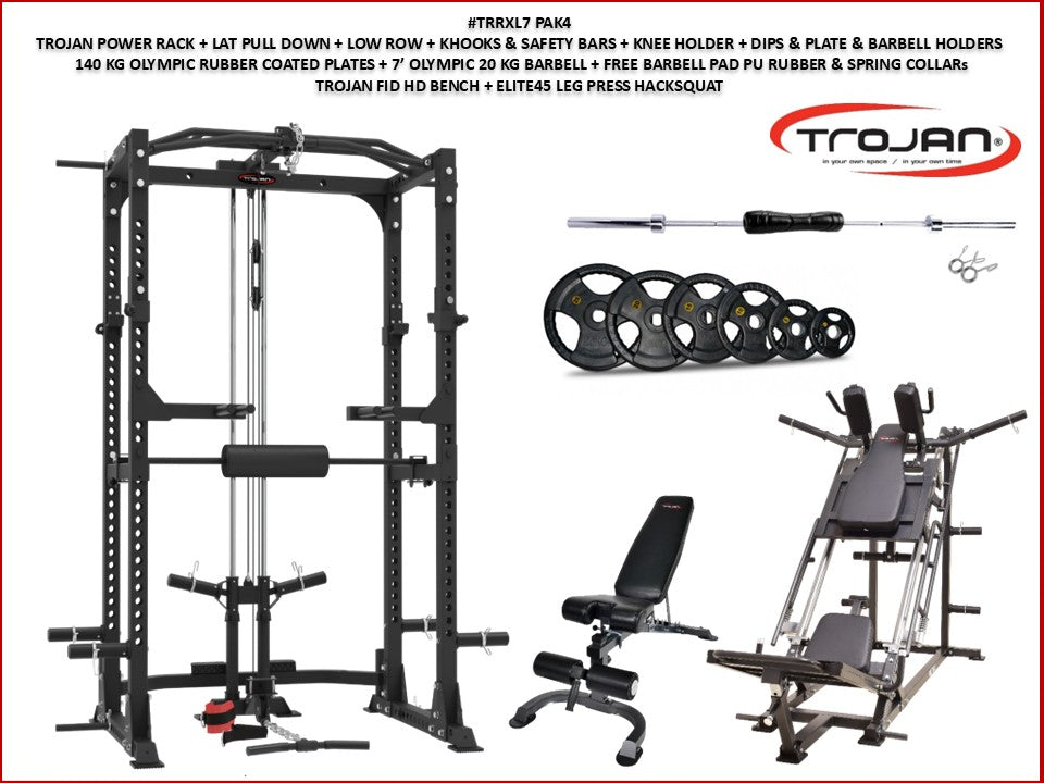 Trojan TRXL7 Power Rack + Lat Pull Down Pak 4
