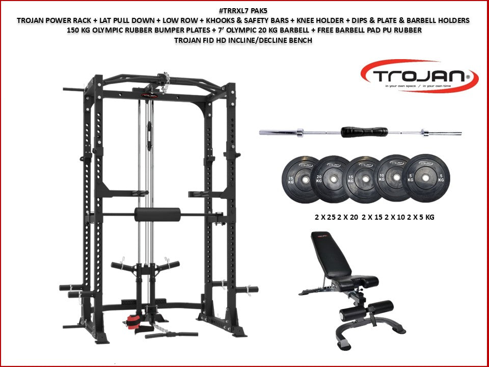 Trojan TRXL7 Power Rack + Lat Pull Down Pak 5