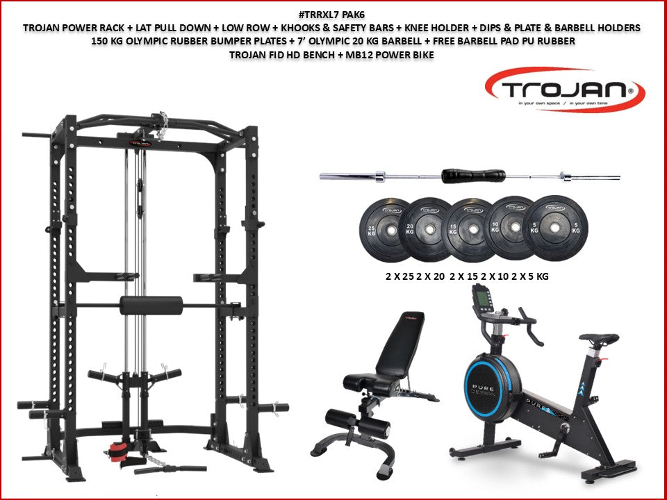 Trojan TRXL7 Power Rack + Lat Pull Down Pak 6