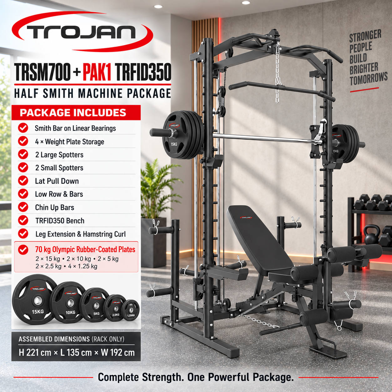 Trojan TRSM700 Half Smith + Lat Pull Down Package PAK1