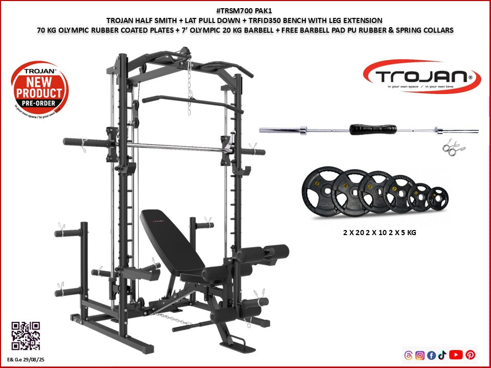 Trojan TRSM700 Half Smith + Lat Pull Down Package PAK1