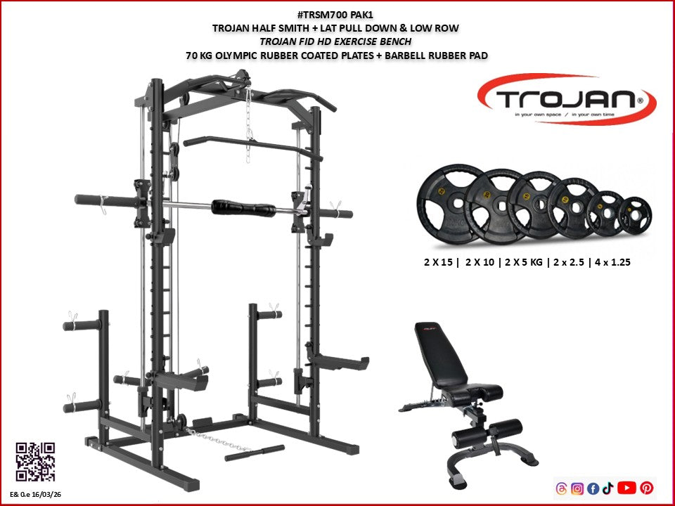 Trojan TRSM700 Half Smith + Lat Pull Down Package PAK1