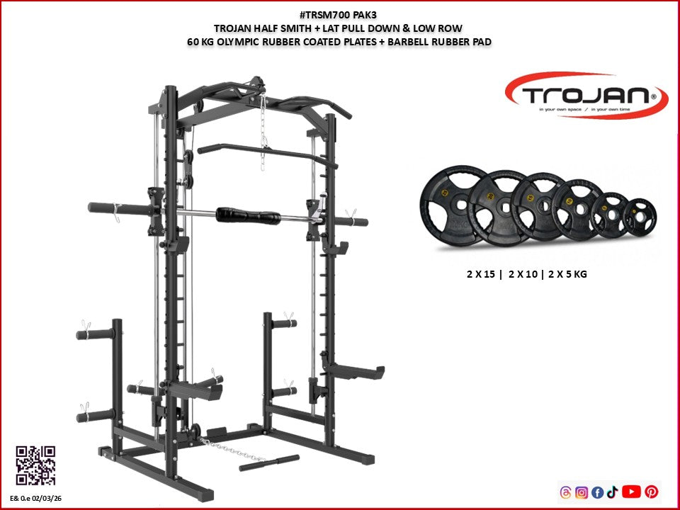 Trojan TRSM700 Half Smith + Lat Pull Down Package PAK3