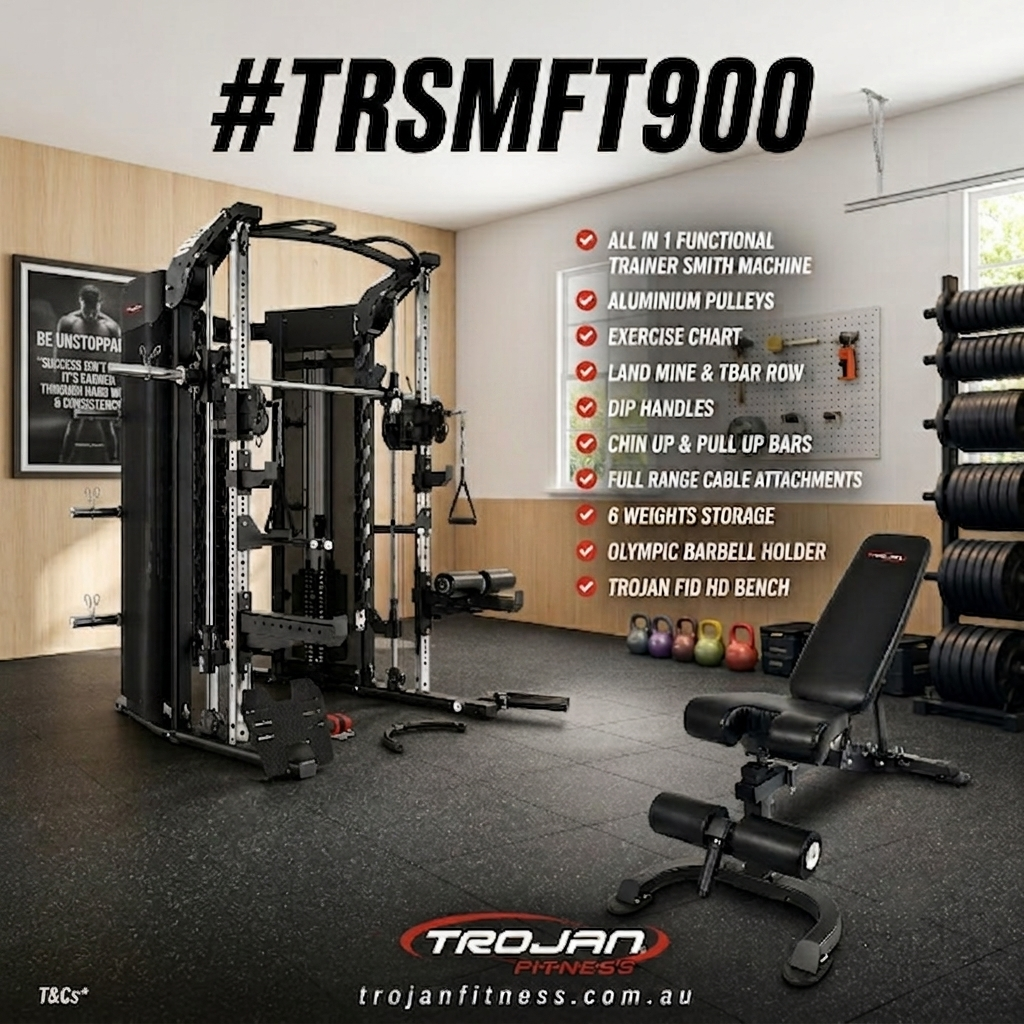 Trojan TRSM900FT Smith All in 1 Functional Trainer  + FID Bench