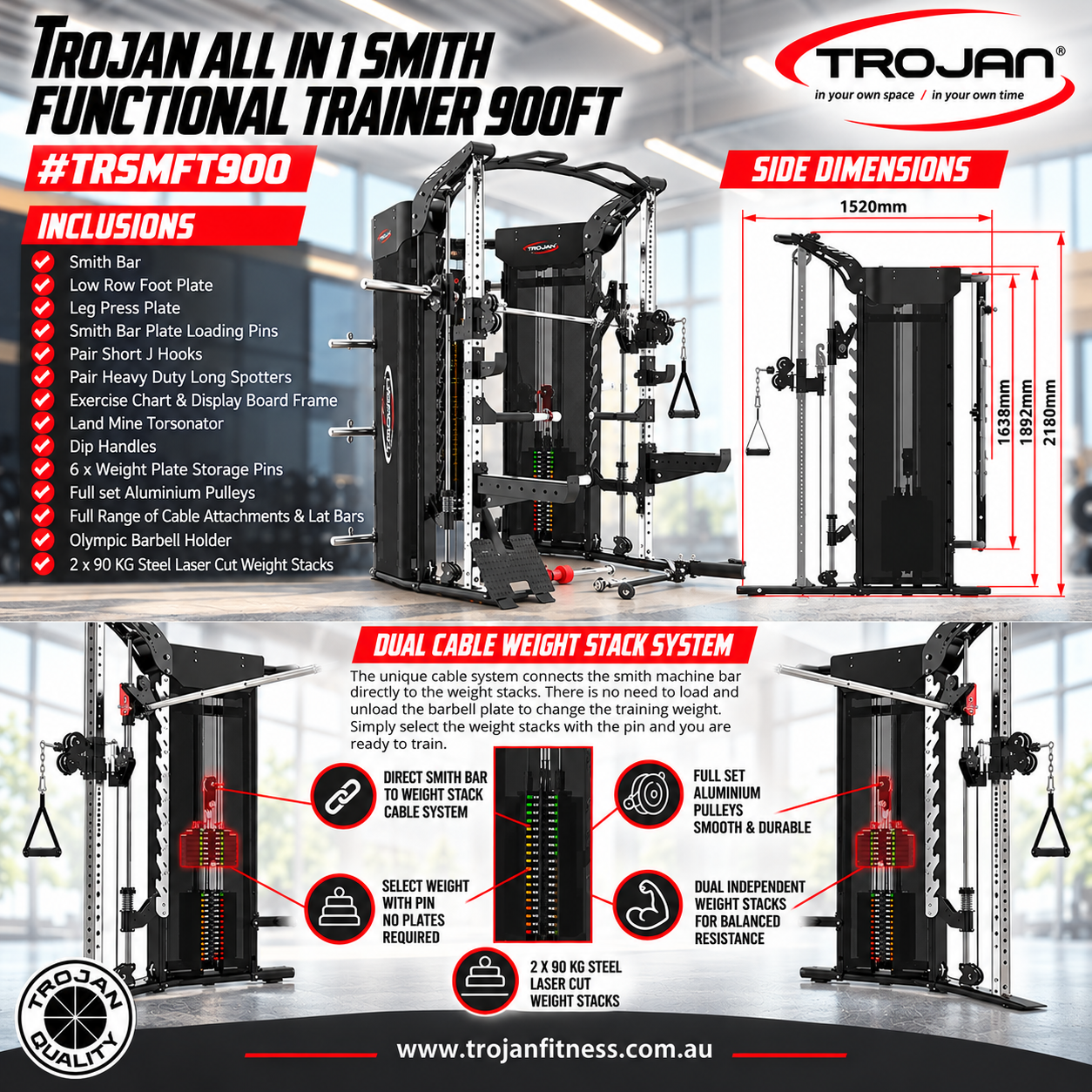 Trojan TRSM900FT Smith All in 1 Functional Trainer