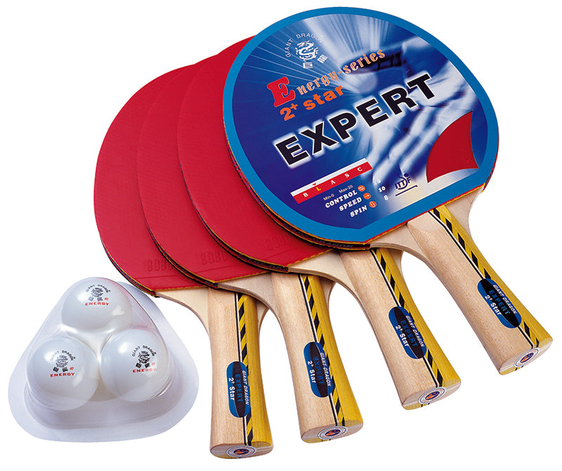 Giant Dragon Table Tennis 4 Player Bat And Ball Set Enk92212 - 2 Star