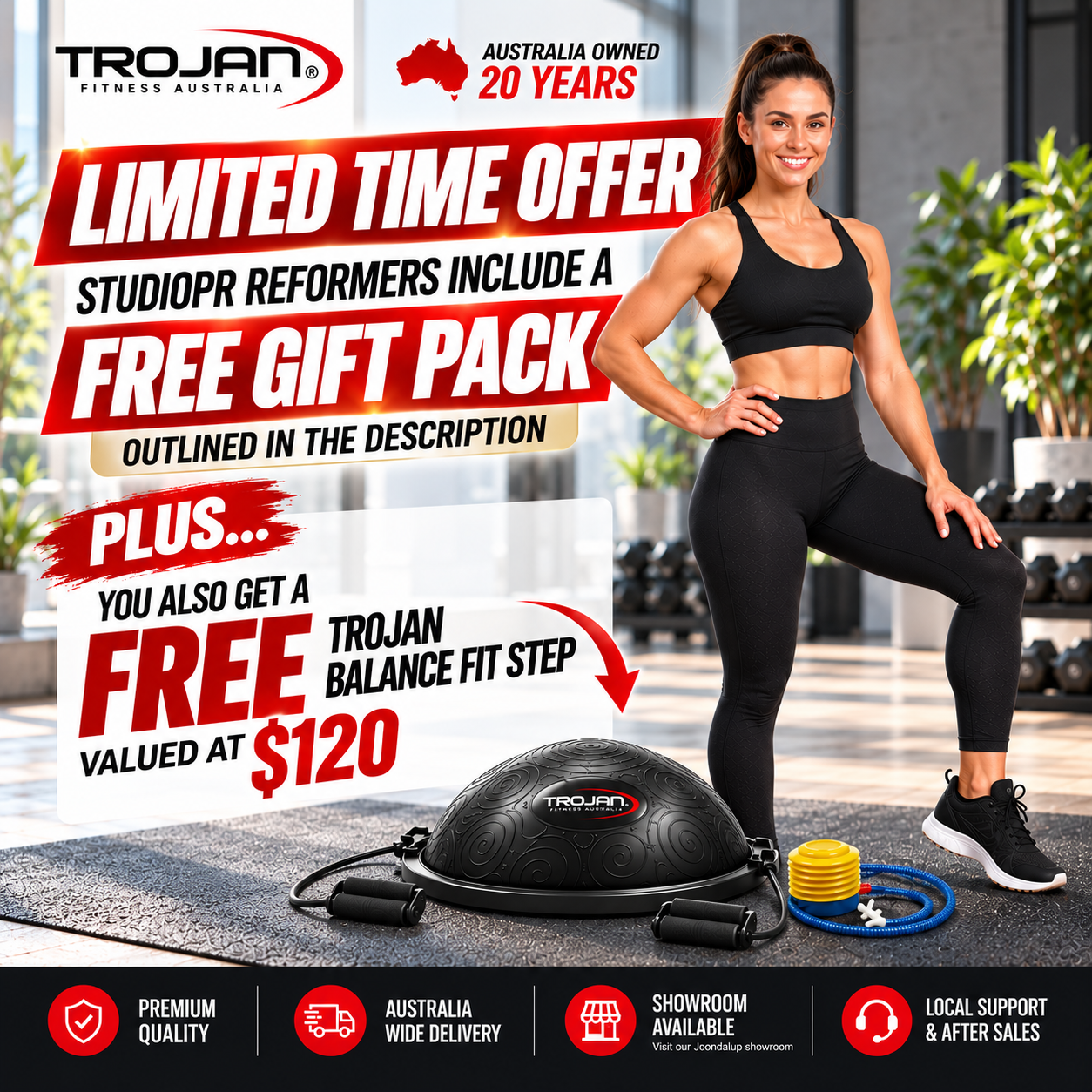 Trojan StudioPR " Walnutt " Premium Aluminium Reformer Inc Box & Jump Board