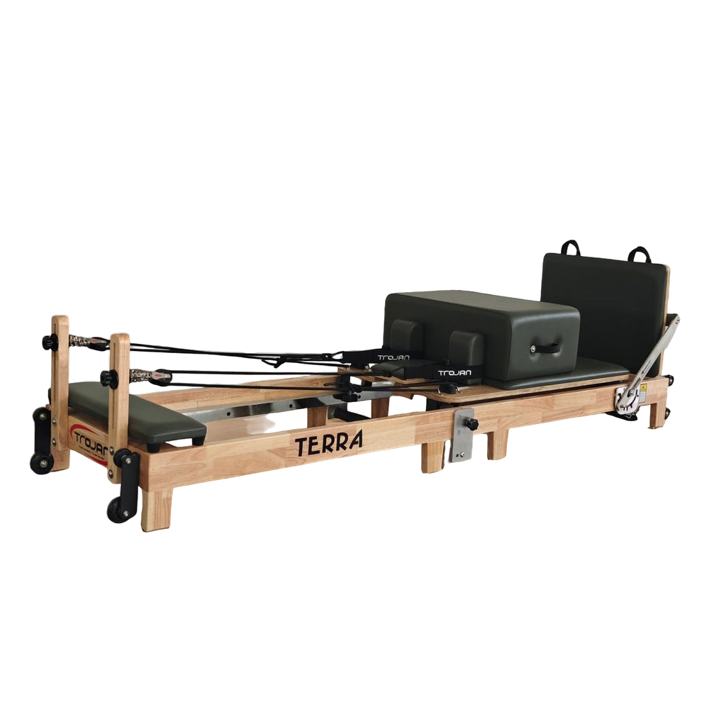 Trojan TERRA GREEN Oak Folding Reformer Inc Box & Jump Board * NEW *