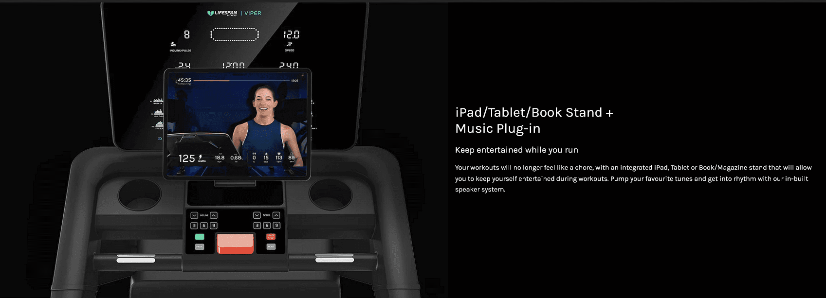 Viper Treadmill M4 Tab Display