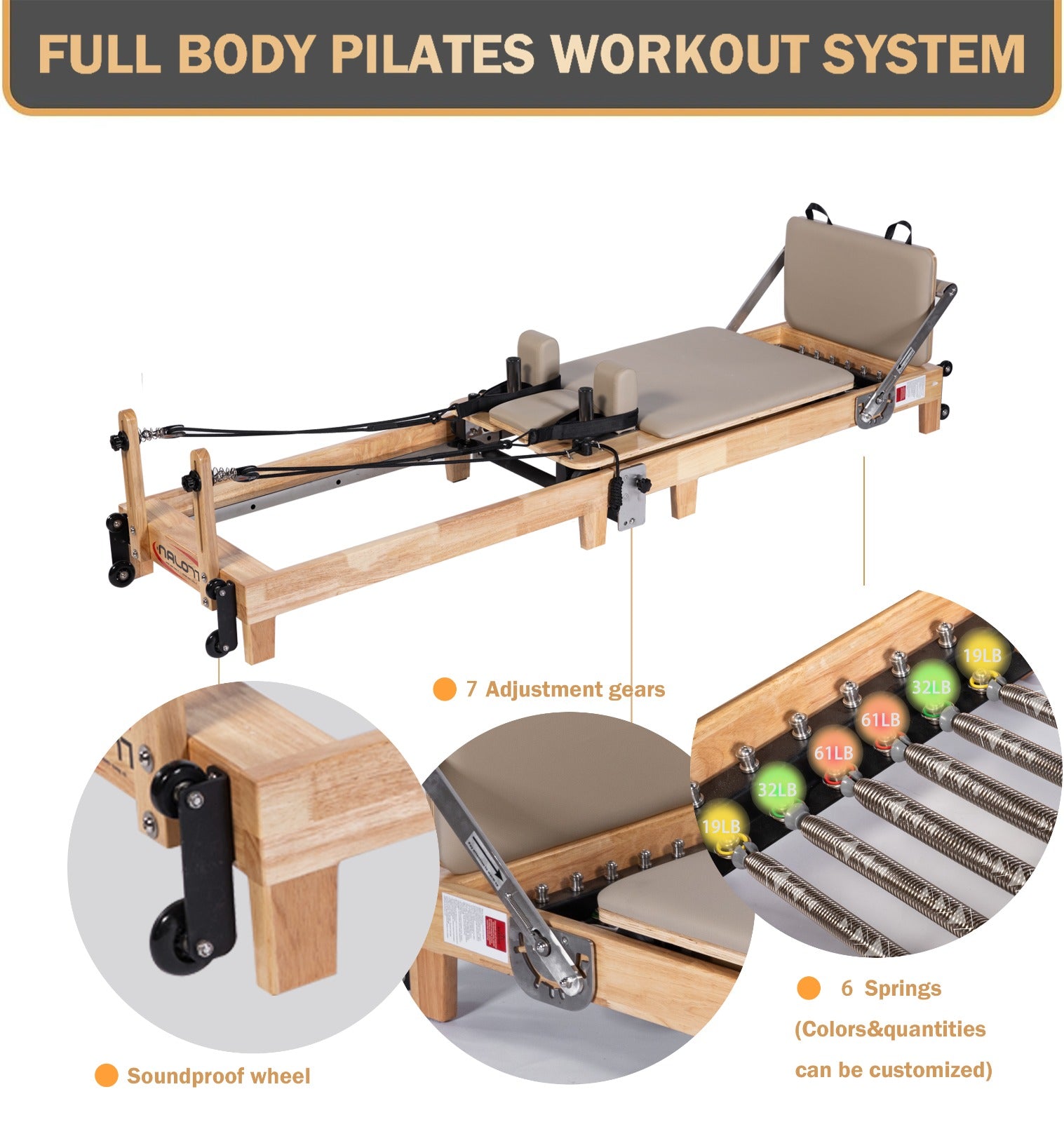 Trojan TERRA GREEN Oak Folding Reformer Inc Box & Jump Board * NEW *