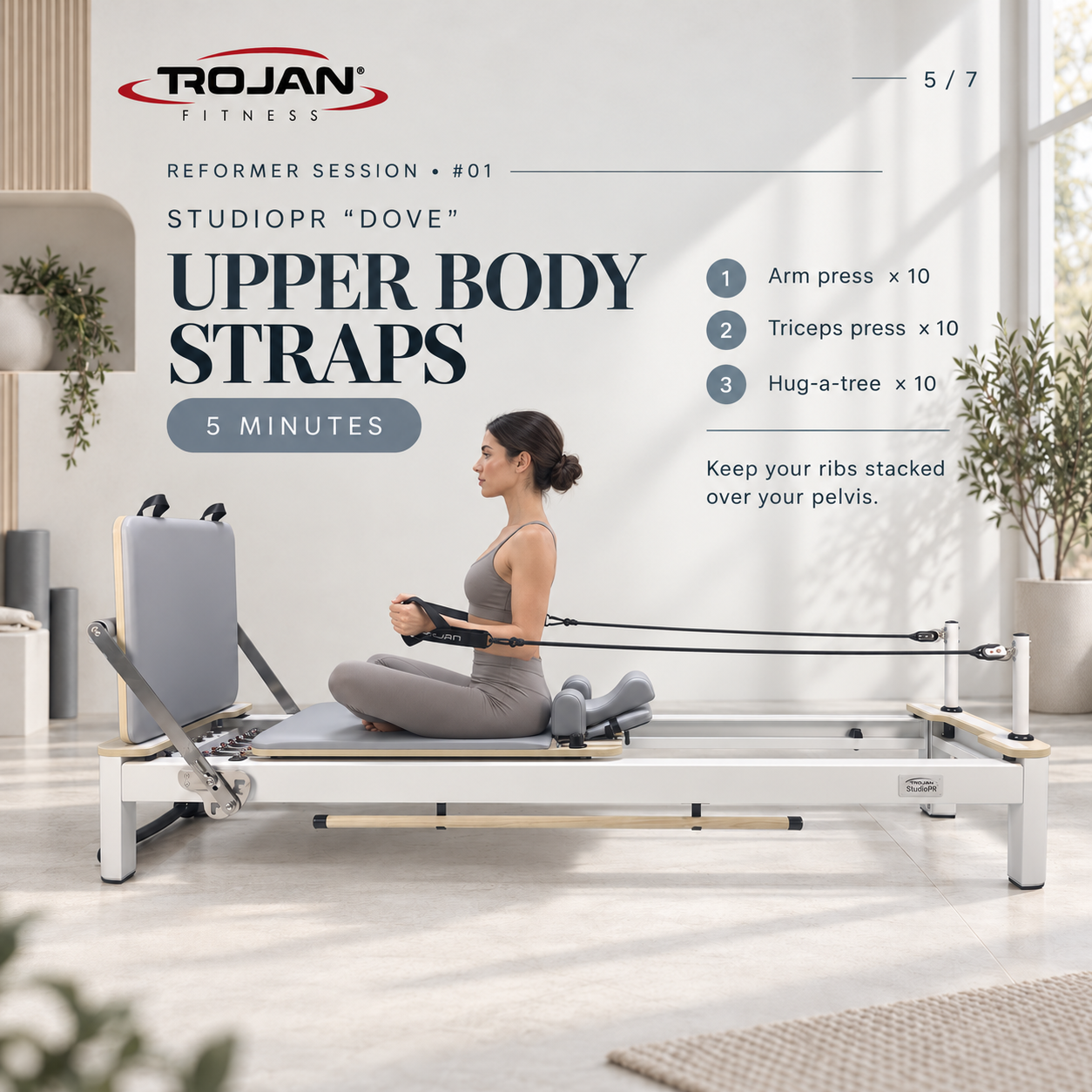 Trojan StudioPR Dove Grey  Aluminium Reformer Inc Box & Jump Board