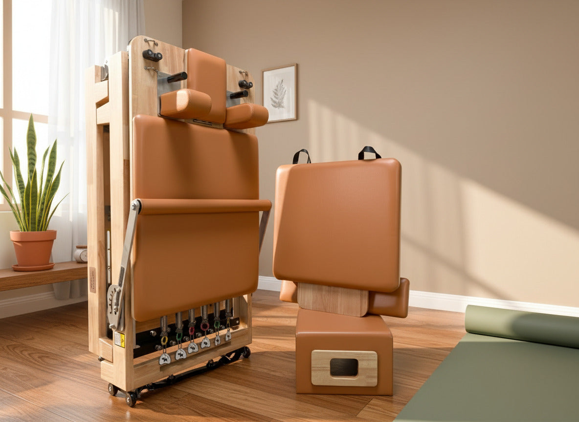 Trojan TERRA COPPER Oak Folding Reformer Inc Box & Jump Board