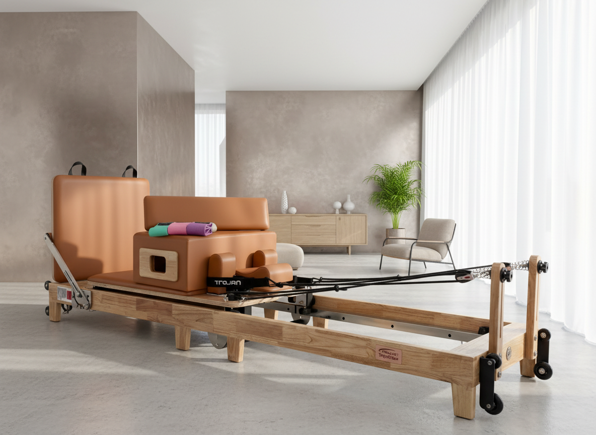 Trojan TERRA COPPER Oak Folding Reformer Inc Box & Jump Board