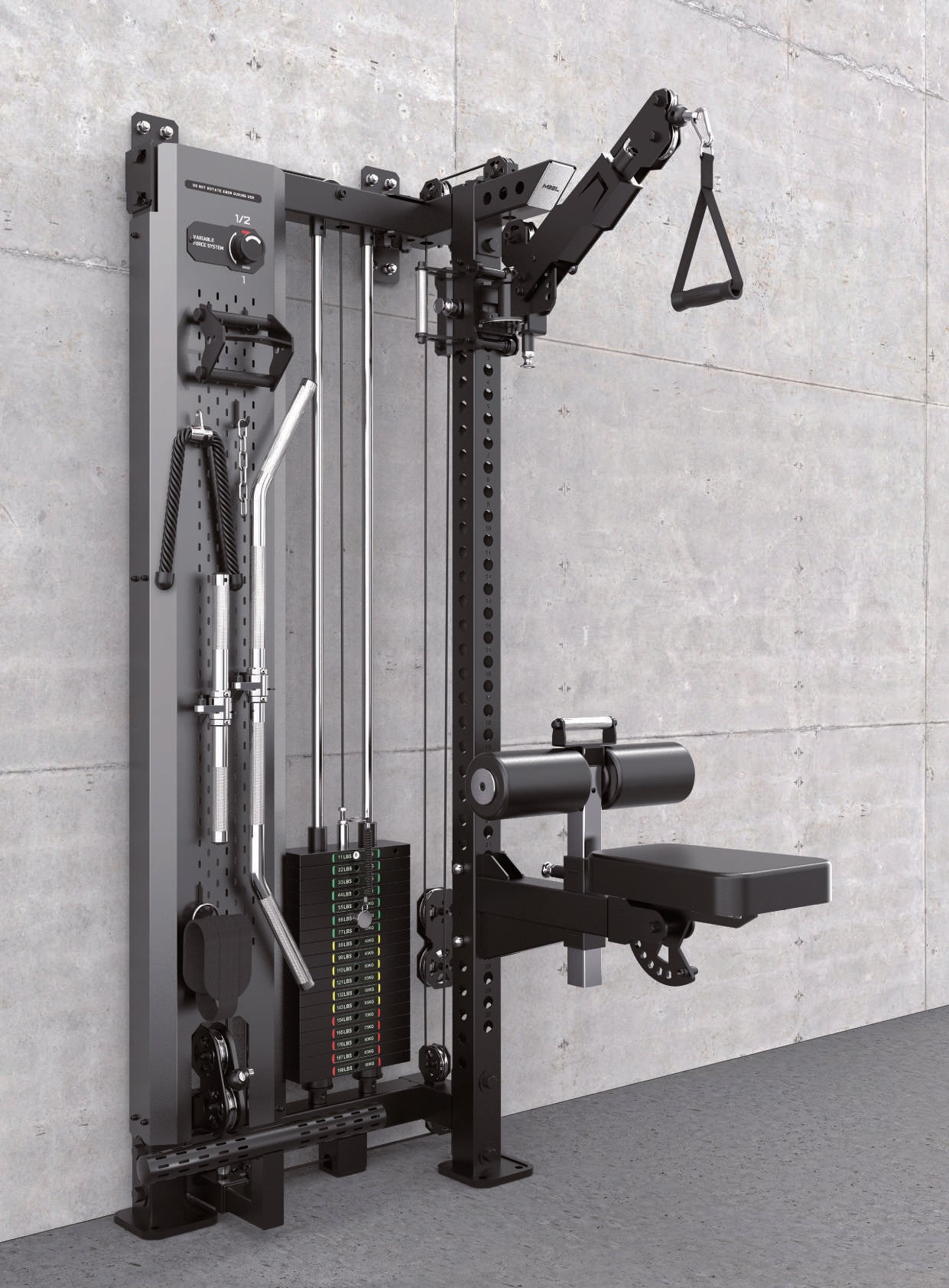 TRCFT-X1 ELITE Functional Trainer + SX1 Bench | Wall-Mount | 90kg Stack | 1:1–2:1 Ratio