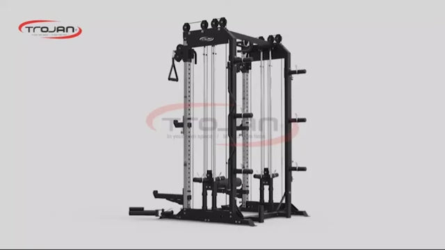 Power Rack Cable Cross Lat Pull Down Functional Trainer XTR Adjustable Bench 80 Kg Weights Barbell