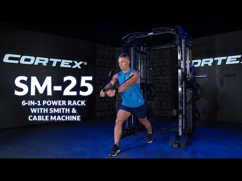CORTEX SM26 Multi Gym Dual Stack Functional Trainer, Smith Machine, Half Rack