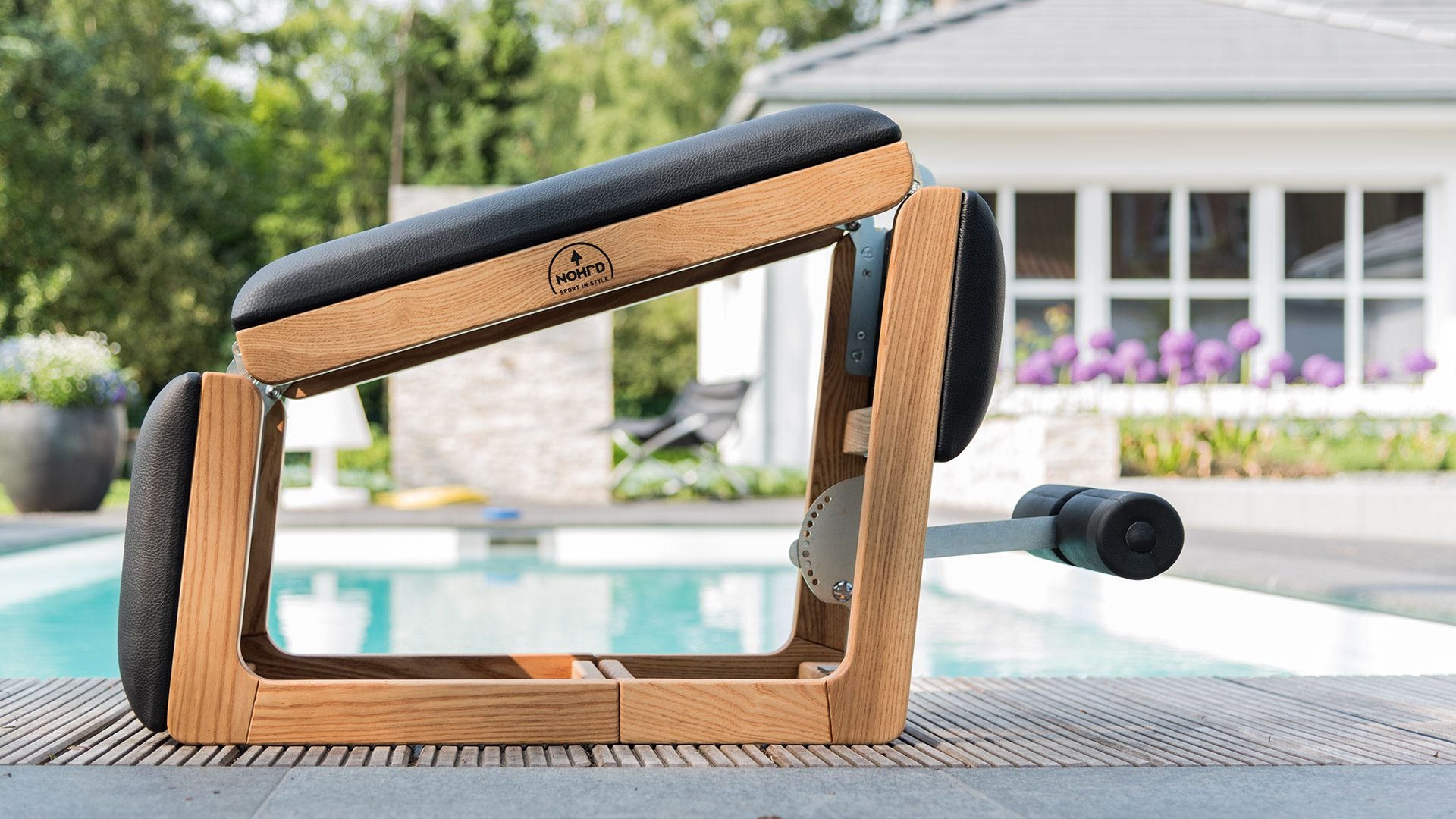 Water Rower Oak & Swing Bell Tower Set + Tria Bench