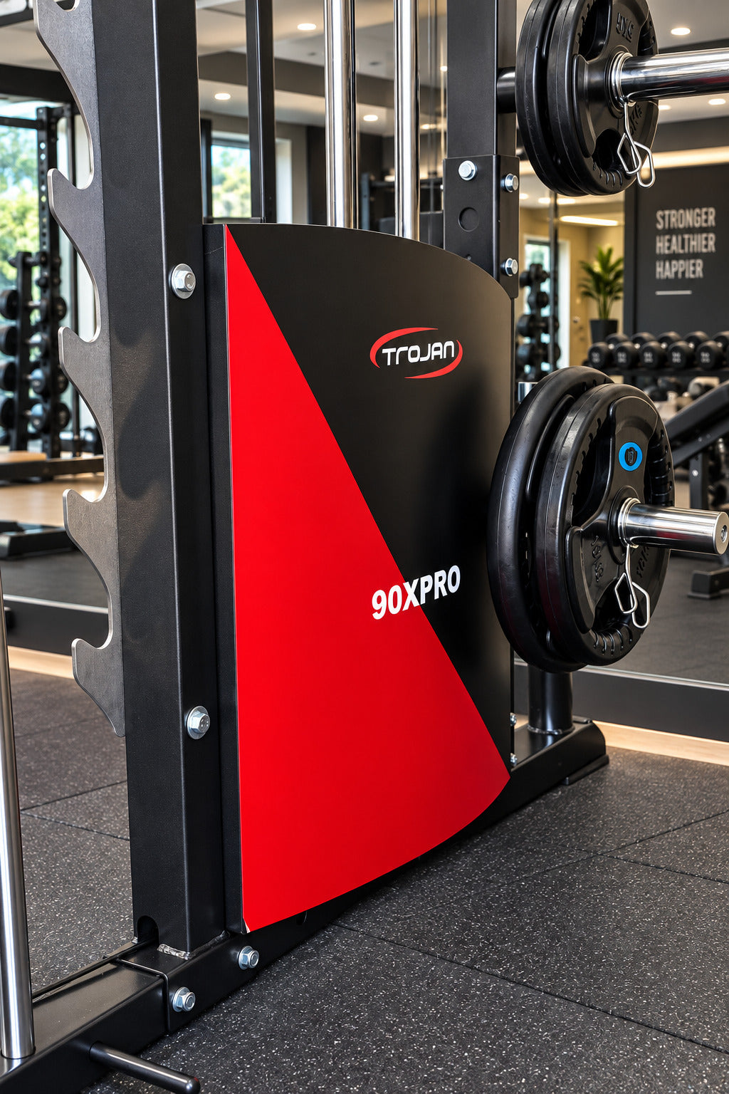 All in One Trainer 90XPRO Smith Functional Trainer 1:1 & 2:1 Cable Ratio + SX1 HD Bench