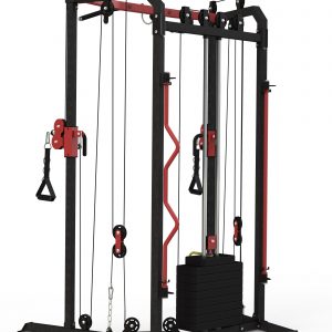 Functional Cable Cross Trainer + 60 Kg Weight Stack Inc 2 Lat Bars Full Range of Accessories