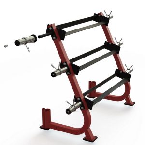 Rubber Hex Dumbbell Rack 3 Tier + Weight Plate & Barbell Storage + 365 Kg Rubber Dumbbells