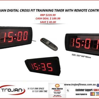 Interval Tabata Gym Timer with Remote Control & Wall Mounting Brackets