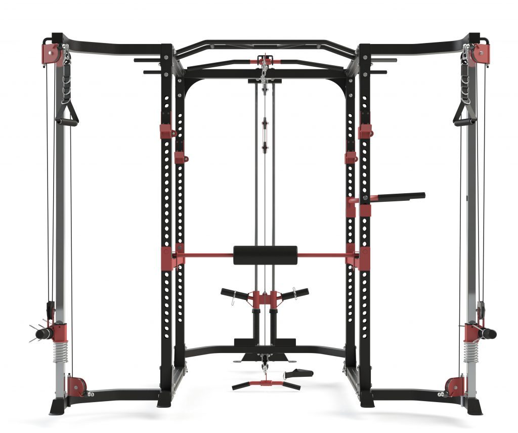 Power Rack+ Lat Attachment & Cable Cross Over Multi Chin Up Dip Handles