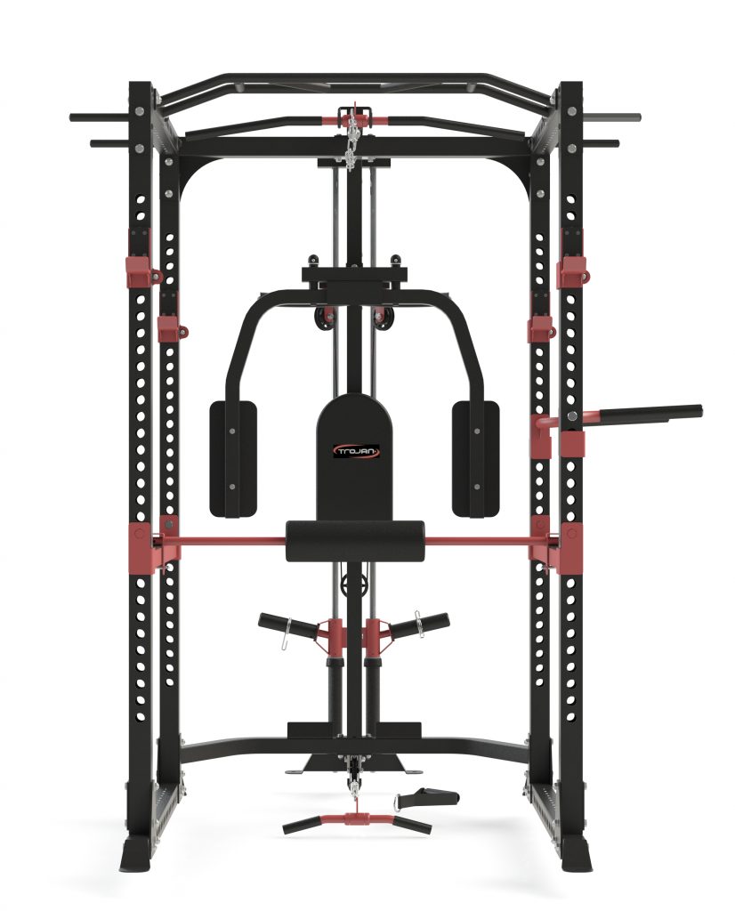 Power Rack+ Lat Attachment + Pec Attachment Multi Chin Up Safety Bars Dip Handles