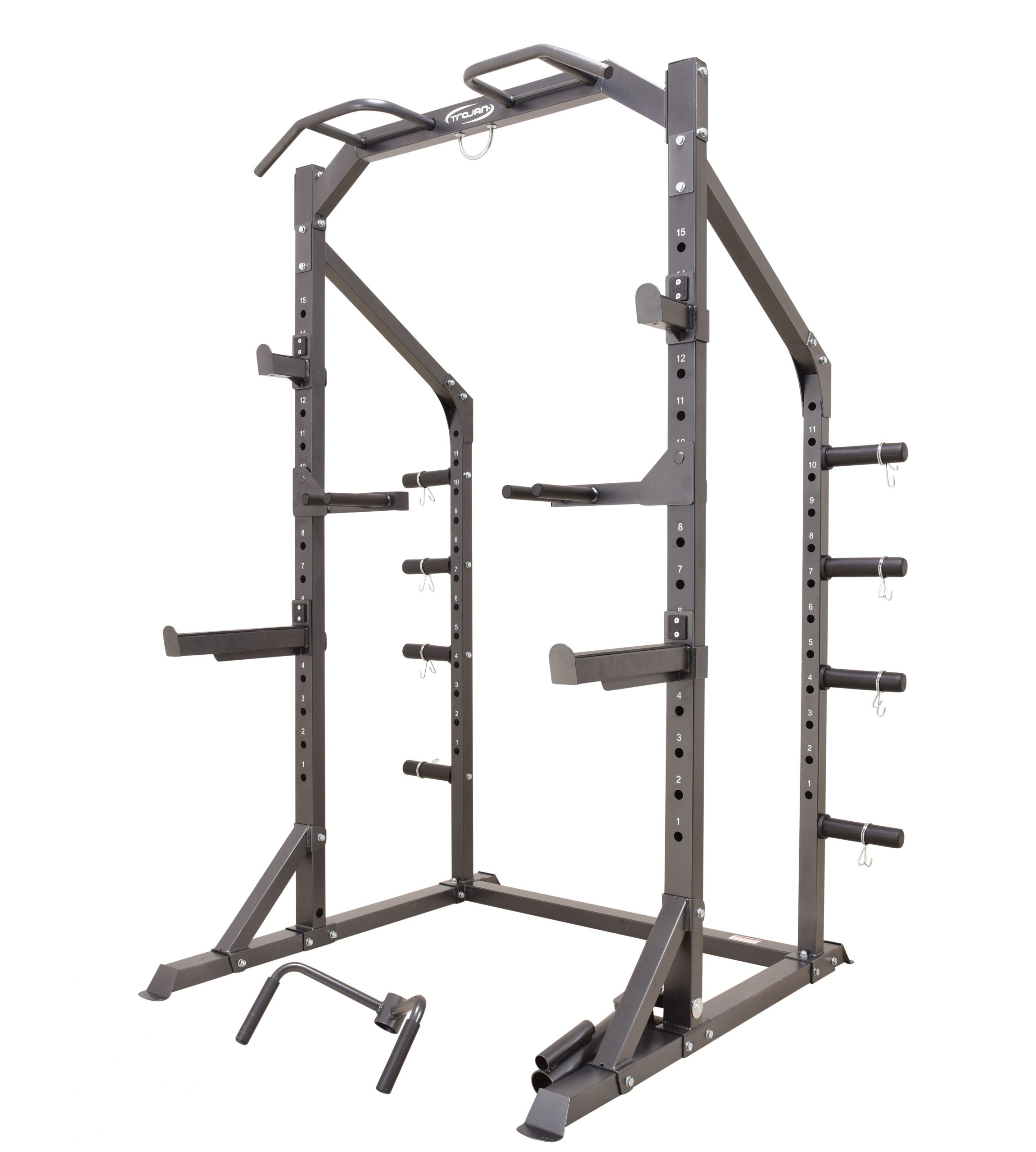 Power Rack Chin Up Olympic Barbell 7' 20 KG 1500 Lbs + 150 Kg Olympic Bumper Plates + Trap Bar