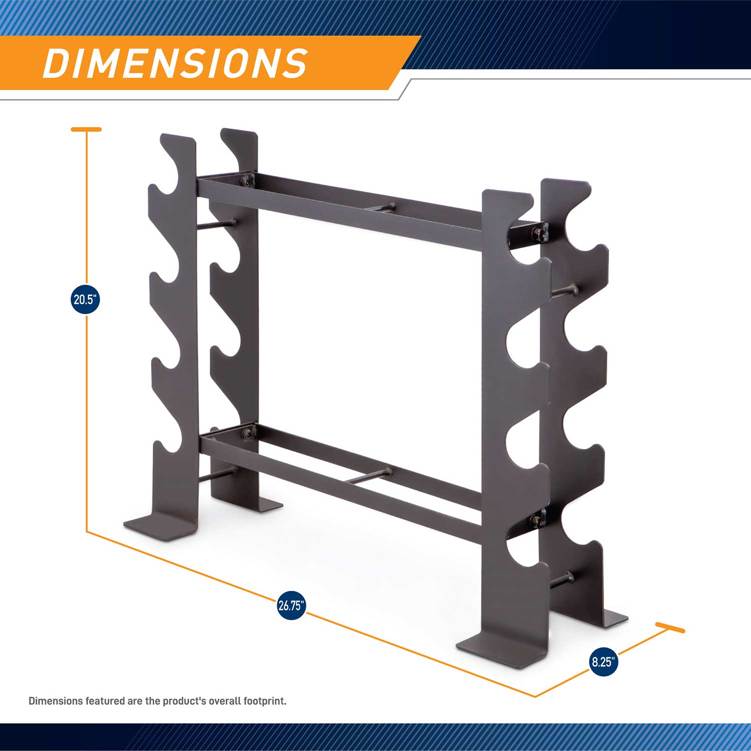 Compact Dumbbell Rack DBR 56   Dimensions  60921