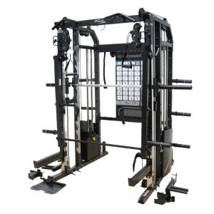 All in One Trainer 90XPRO Smith Functional Trainer 1:1 & 2:1 Cable Ratio + Leg Press