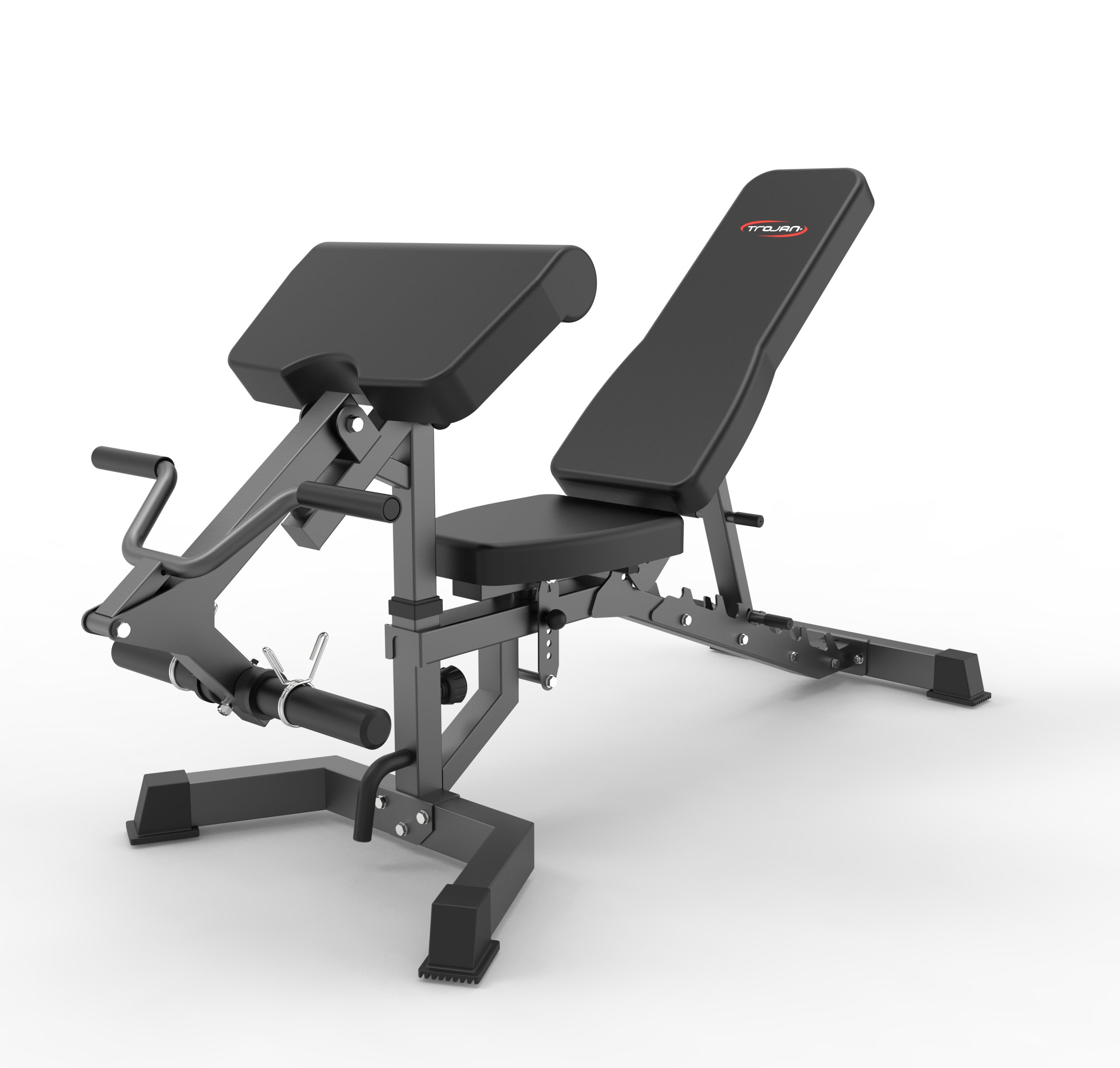 Exercise Bench PRO FID Heavy Duty New Design Inc Preacher Pad & Plate Load