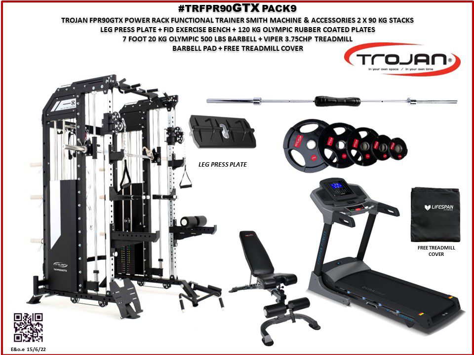 FPR90GTX Functional Trainer/Smith Machine & Squat Rack + Leg Press Pack9