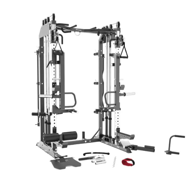 Power Rack Cable Cross Lat Pull Down Functional Trainer Dips Seated Row + Torsonator